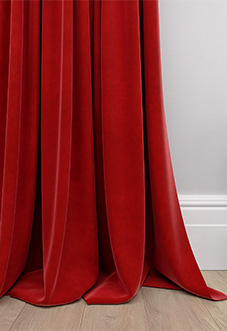 Odessa Velvet, Scarlet - Made to Measure Curtains